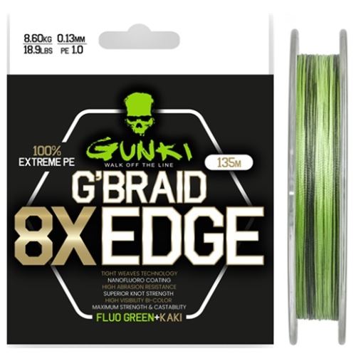 Gunki Pletená Šnúra G Braid 8X Edge 135 m