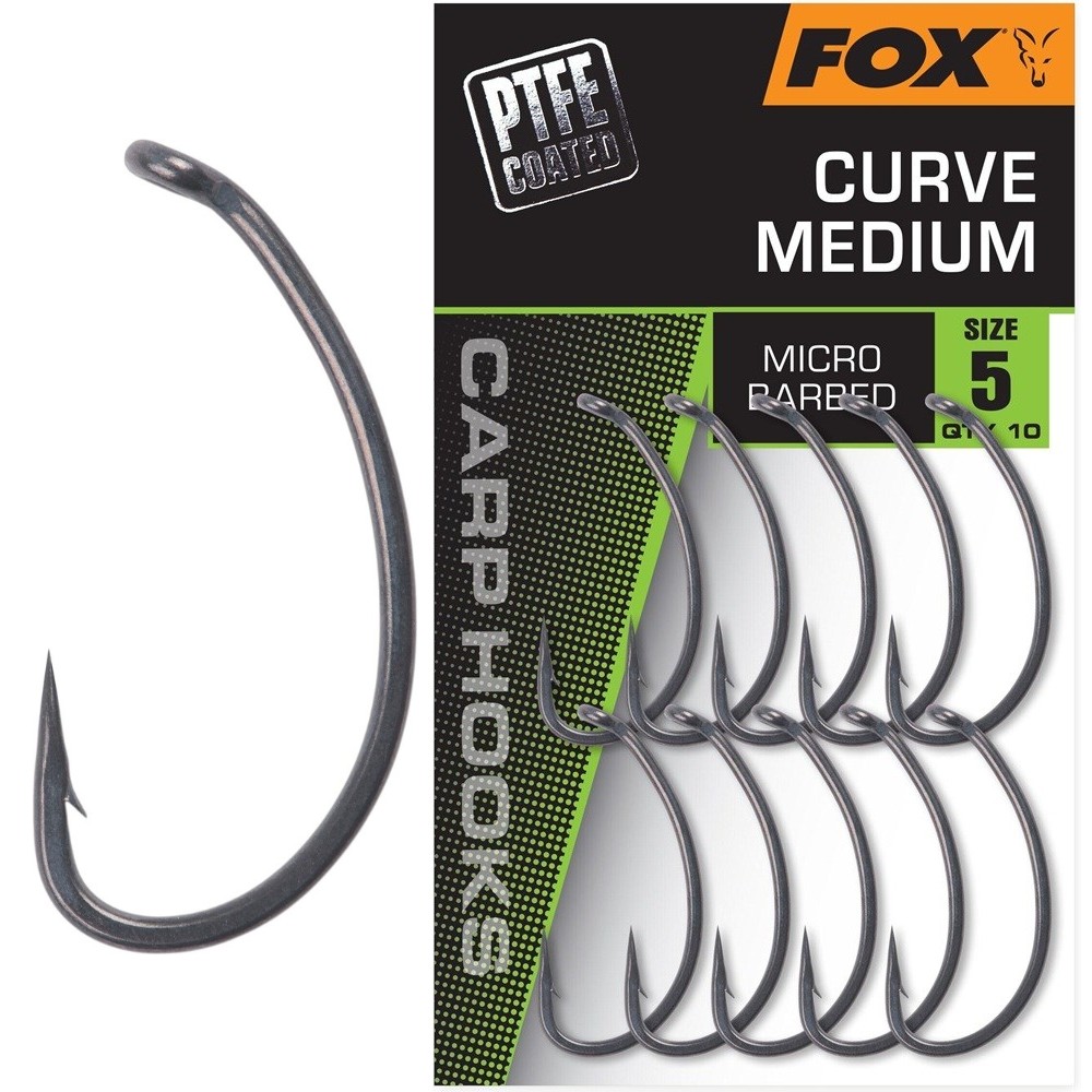 Fox háčiky curve shank medium 10 ks - veľkosť 4
