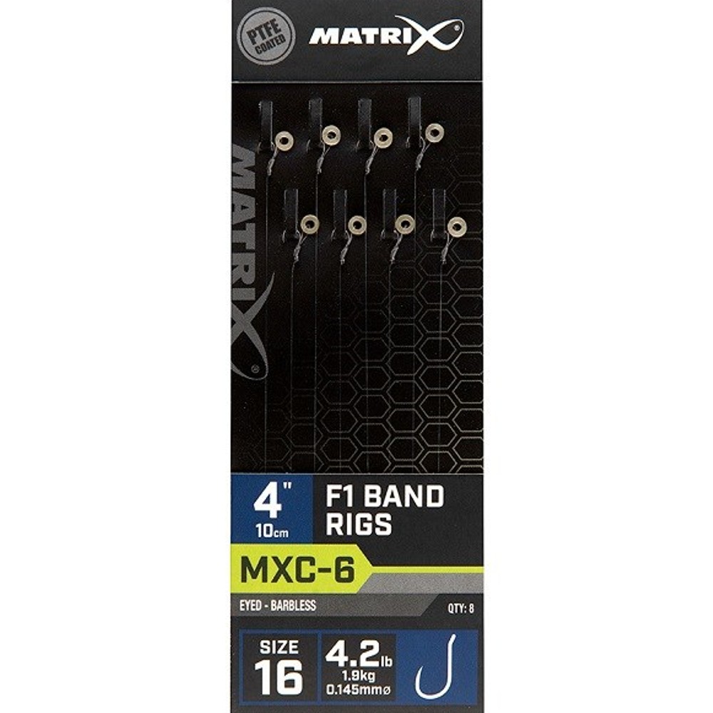 Matrix nadväzec mxc-6 barbless band rigs f1 10 cm - 16 0,145 mm