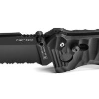 TB Outdoor Zatvárací Nôž CAC S200 French Army PA6 TX Kombinované Ostrie Black (3)