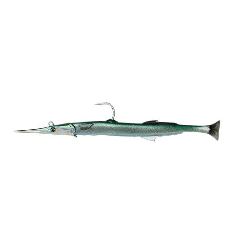 Savage Gear Gumová Nástraha 3D Needlefish Pulse Tail Green Silver - 14 cm 12 g