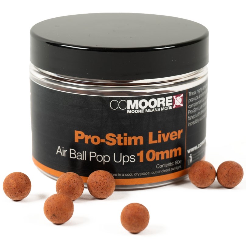 E-shop Cc moore plávajúce boilie pro-stim liver pop ups 12 mm - white