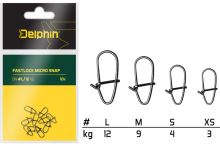 Delphin Karabínka Fastlock Micro Snap 10 ks-Veľkosť M Nosnosť 9 kg