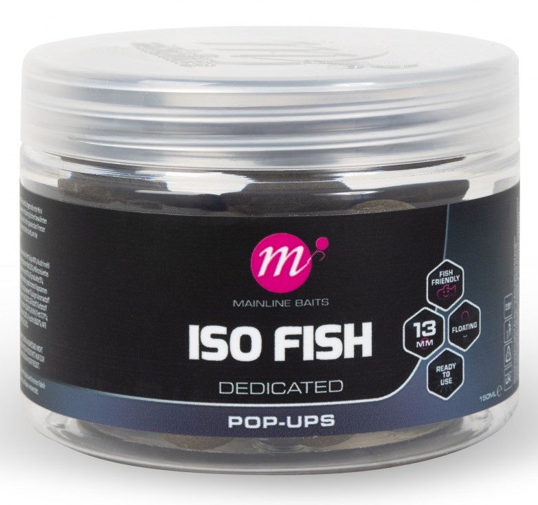 Mainline plávajúce boilie mini pop-ups iso fish 150 ml - 13 mm