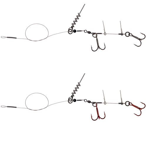 Savage Gear Náväzec Linethru Corkscrew Rig 45 cm - Nosnosť 31 Kg /Veľ.Háčika 1/0/ 2 kusy