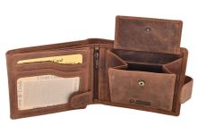 Mercucio Rybársky Darčekový Set Kapor Hlava - Pánska Peňaženka a Kožený Opasok Svetlý Šitý (3)