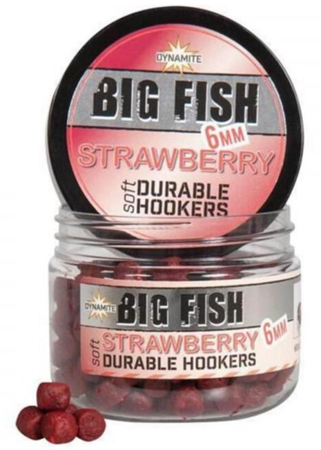 Dynamite baits mekčené pelety durable hookers strawberry 6 mm