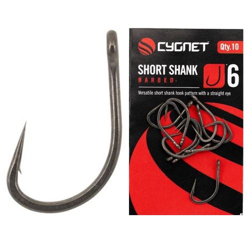 Cygnet Háčiky Short Shank Hooks Barbed