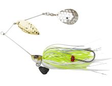 Savage Gear Blyskáč Da Bush spinnerbait Sinking Red Head Silver (2)