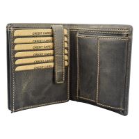 Kožená Pánska Peňaženka s Ražbou Kapor Hnedá (2)