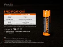 Fenix Nabíjateľná Batéria 21700 5000 mAh Li-Ion (1)