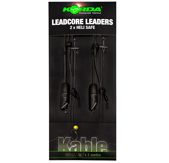 Korda olovená montáž leadcore leader heli safe 1 m 2 ks - weed