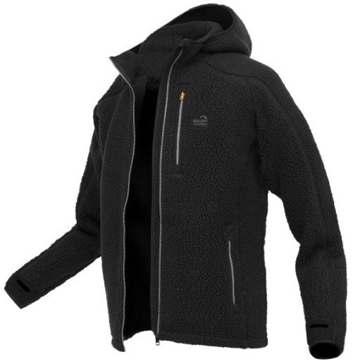 E-shop Geoff anderson mikina s kapucňou teddy čierna - m