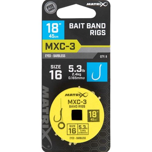 Matrix Nadväzec MXC-3 Barbless Band Rigs 45 cm