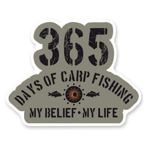 4ANGLERSDESIGN Samolepka 80 365 Days Of Carpfishing