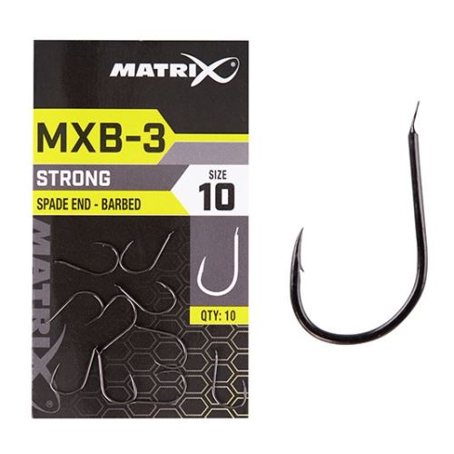 Matrix Háčiky MXB-3 Barbed Spade End Black Nickel 10 ks