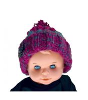 R-spekt Detská Čiapka Maxi PomPom Beanie Modrovínový (3)