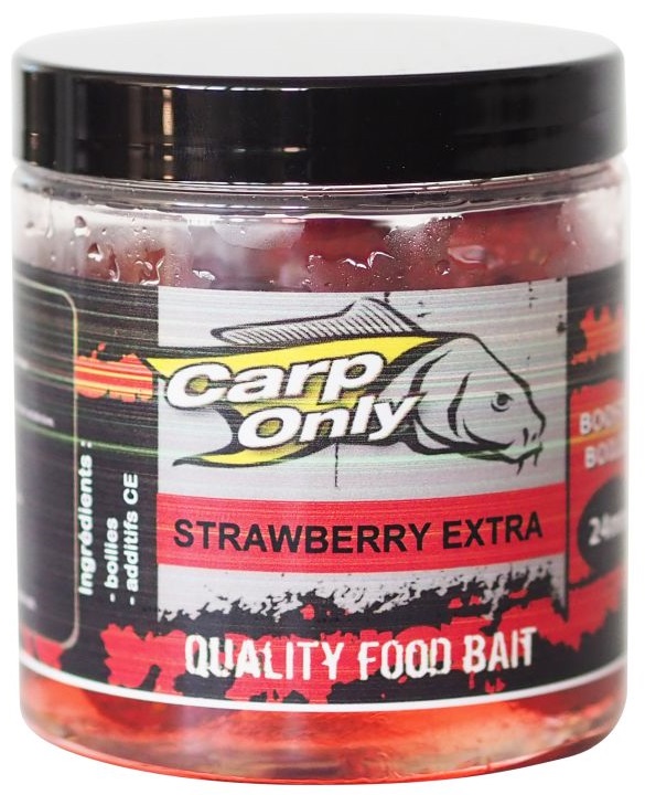 E-shop Carp only dipované boilies strawberry extra 250 ml - 20 mm