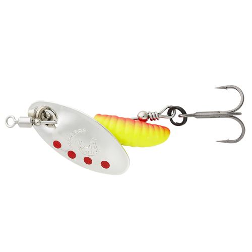 Savage Gear Rotačka Grub Spinners Silver Red Yellow