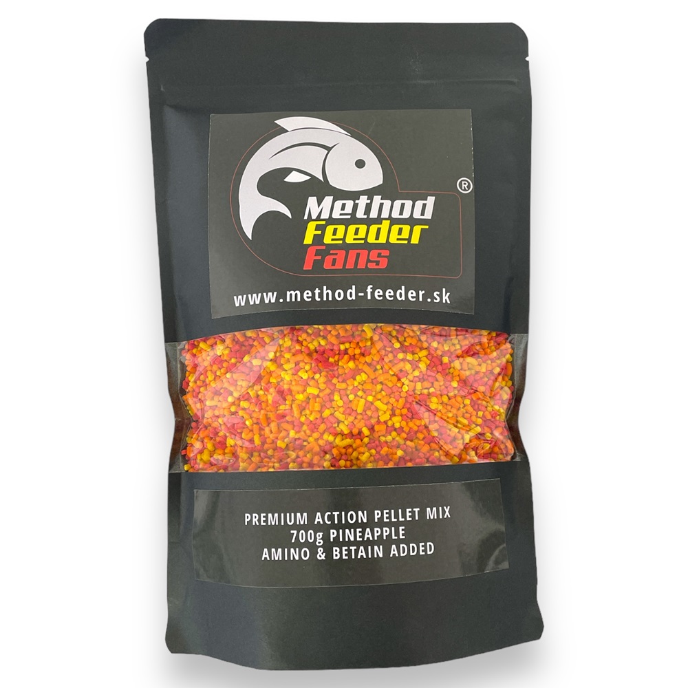 Method feeder fans pelety premium action fluo pellet 700 g - ananás