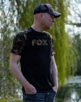 Fox Tričko Raglan T Shirt Black Camo (2)
