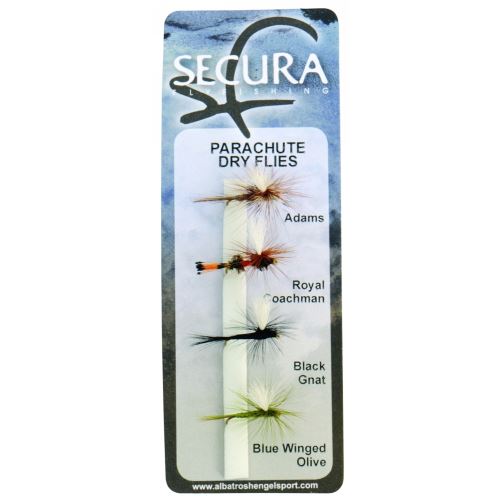 Secura Flyfishing Mušky Parachute Dry Flies 4 ks