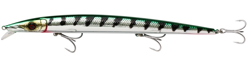 Savage gear wobler barra jerk sinking green barracuda 19 cm 29 g