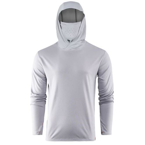 Grundéns Tričko Tough Sun Masked Hoodie Mist