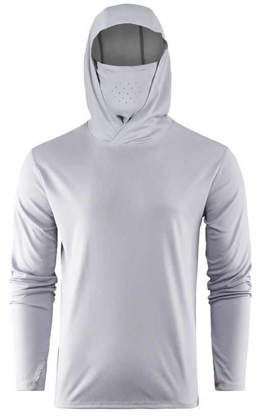 Grundéns tričko tough sun masked hoodie mist - xxl