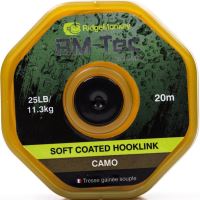 RidgeMonkey Návazcová Šnúrka RM Tec Soft Coated Hooklink 20 m Camou-Nosnosť 25 lb