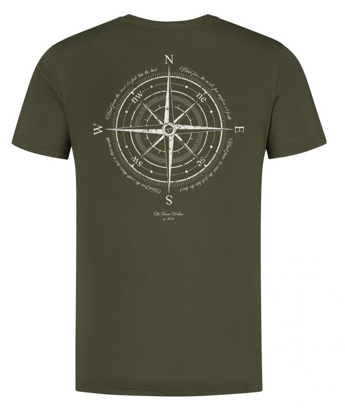 Korda tričko compass tee dark olive - l