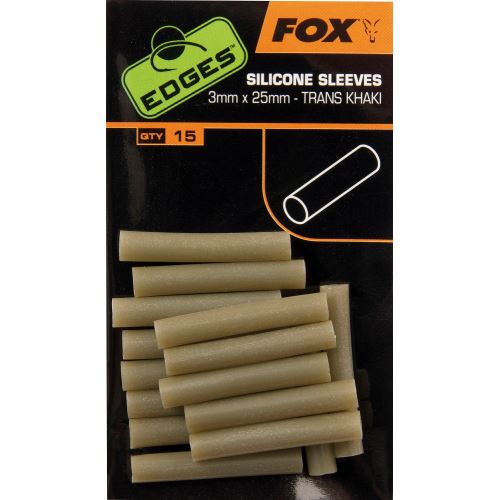 Fox Prevleky Edges Silicone Sleeves 3x25 mm Trans Khaki 15 ks