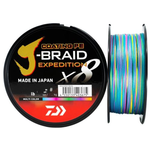 Daiwa Splietaná šnúra J-Braid Expedition Multicolor 300 m