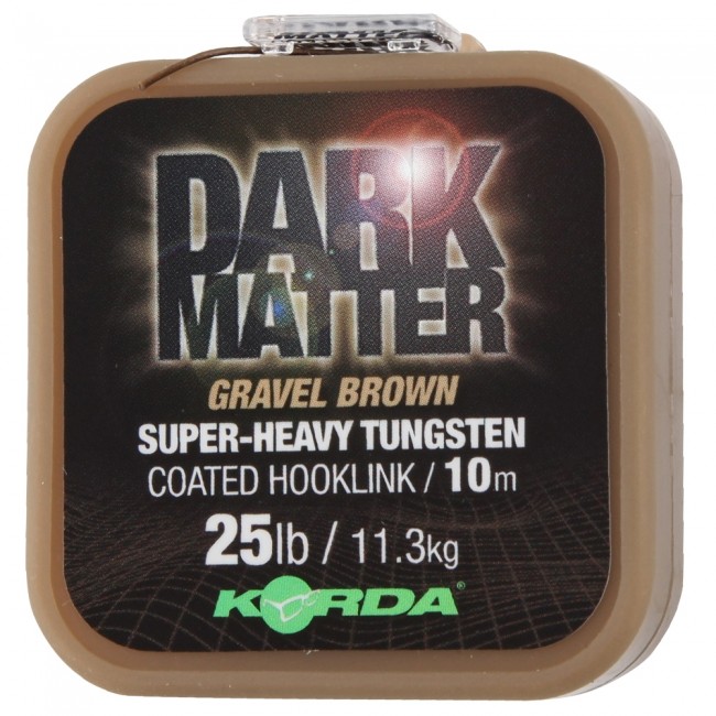 Korda náväzcová šnúrka dark matter tungsten coated braid gravel brown 10 m-priemer 25 lb / nosnosť 11,3 kg