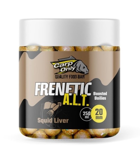 Carp only dipované boilies frenetic a.l.t. 20 mm 250 ml - oleheň pečeň