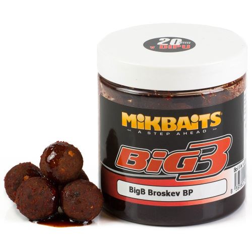 Mikbaits Boilies Legends V Dipe BigB Broskyňa Black Pepper 250 ml