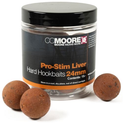 CC Moore Tvrdené Boilie Pro-Stim Liver Hard Hookbaits