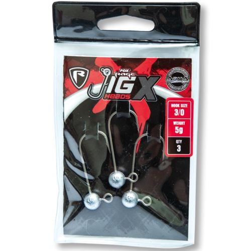 Fox Rage Jigová Hlavička Jig X Jig Heads Háčik 3/0 3 ks