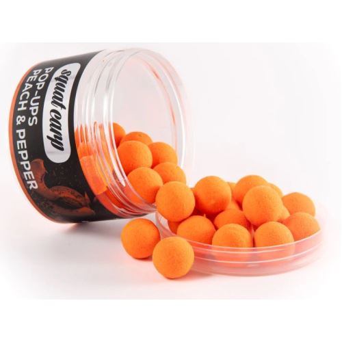 Squat Carp Plávajúce Boilies Pop-Up Peach & Pepper 60 g
