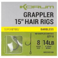 Korum Náväzec Grappler 15” Hair Rigs Barbless 38 cm