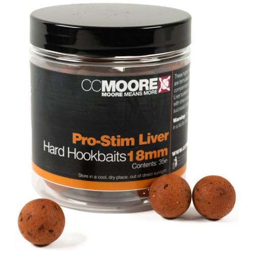 CC Moore Tvrdené Boilie Pro-Stim Liver Hard Hookbaits