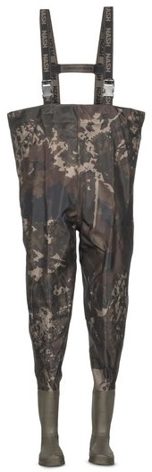 Nash prsačky zt hd waders xl camo - 46.
 Klasické veľkosti: 
  •Dodávané s unikátnou vychytávkou ZT Wader Horn •ZT Camo design •Vystužené kolená •Odolná topánka s podrážkou proti zanášaniu •Vnútorné vodeodolné vrecko na zips na telefóny a príposluchy • Elastické nastaviteľné ramenné popruhy s elastickým spojením •Dostupné vo veľkostiach UK 5-12, EU 39-46.
 XL veľkosti: 
 Nie všetkým kaprárom sedí klasický strih brodiacich nohavíc.
 • Rovnaká špecifikácia ako HD Wader Camo •Dodávané s unikátnou vychytávkou ZT Wader Horn