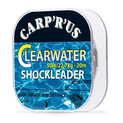 Carp´R´Us Clearwater Shockleader 20 m crystal - Nosnosť 50 lb
