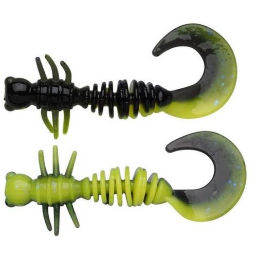 Berkley Gumová nástraha Powerbait Power Curly Black Sunshine Yellow