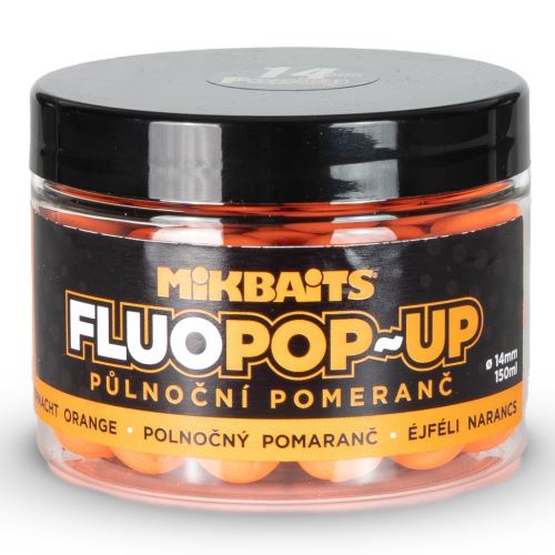 Mikbaits Plávajúce Boilie Fluo Polnočný Pomaranč 150 ml