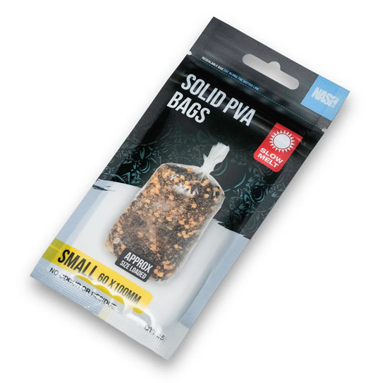 Nash pva vrecká solid pva bags slow melt - small