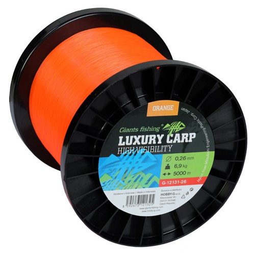 Giants fishing vlasec luxury carp high visibility orange - priemer 0,30 mm / nosnosť 9,3 kg / návin 5000 m