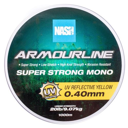 Nash Vlasec Armourline Super Strong Mono UV Yellow 1000 m