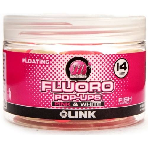 Mainline Plávajúce Boilie Bright Pink and White Pop-ups The Link 14 mm 150 ml