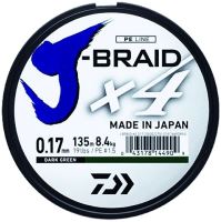 Daiwa Splietaná Šnúra J-Braid 4 Tmavo Zelená 270m